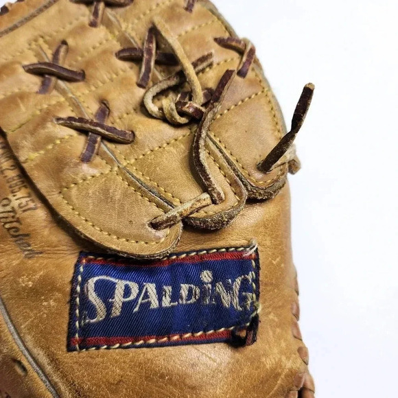 Vintage Spalding Professional Model Baseball Glove Full Back Mike Andrews LHT - Picture 7 of 12